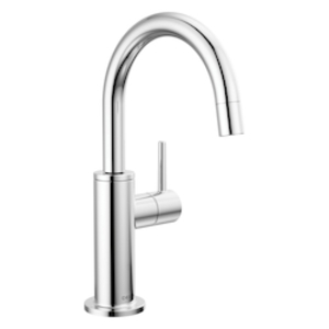 DELTA® 1930-DST Contemporary Round Beverage Faucet, 1.5 gpm Flow Rate, Polished Chrome, 1 Handle, Commercial/Residential
