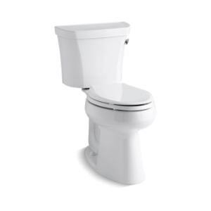 Kohler® 3889-TR-0 2-Piece Toilet, Highline® Comfort Height®, Elongated Bowl, 16-1/2 in H Rim, 10 in Rough-In, 1.28 gpf, White
