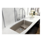 Blanco 440066 PERFORMA™ CASCADE™ SILGRANIT® II Super Single Bowl Composite Sink, White, Rectangle Shape, 30 in Left, 30 in Right L x 17-1/2 in Left, 17-1/2 in Right W x 10 in Left, 7-3/4 in Right D Bowl, 32 in L x 19-1/2 in W, Under Mount, Granite