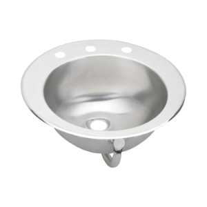 Elkay® LLVR19162 Asana™ Bathroom Sink, Oval, 4 in Faucet Hole Spacing, 19-5/8 in W x 16-11/16 in D x 6 in H, Top Mount, 304 Stainless Steel, Lustertone