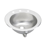 Elkay® LLVR19163 Asana™ Bathroom Sink, Oval, 8 in Faucet Hole Spacing, 19-5/8 in W x 16-11/16 in D x 6 in H, Top Mount, 304 Stainless Steel, Lustertone