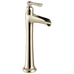 Brizo® 65461LF-PN Rook™ Vessel Lavatory Faucet, Commercial, 5-7/16 in Spout, 10-1/4 in H Spout, Polished Nickel, 1 Handle