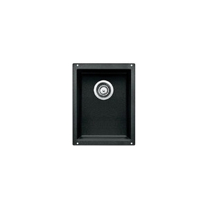 Blanco 513424 PRECIS™ SILGRANIT® II Medium Composite Sink, Anthracite, Rectangle Shape, 12.6 in L x 15-3/4 in W x 7-1/2 in D Bowl, 13-3/4 in L x 18 in W, Undermount, Granite