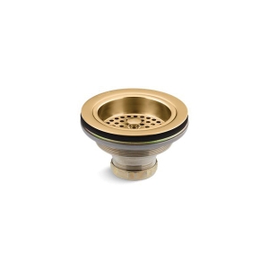 Kohler® 8799-2MB Duostrainer® Sink Drain and Strainer Basket, Less Tailpiece, Vibrant Brushed Moderne Brass