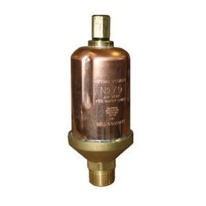 Bell & Gossett Hoffman Specialty® 401488 79 Series Water Main Vent Valve, NPT, 75 psi, Brass Body