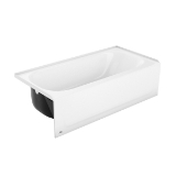 BOOTZ® 011-3340-00 Maui Bathtub, Soaking, Rectangle Shape, 60 in L x 30 in W, Right Drain, White