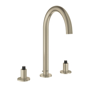 GROHE 20069EN3 20069_3 Atrio® M-Size Widespread Bathroom Faucet, Residential, 1.2 gpm Flow Rate, 7-1/2 in H Spout, 5-1/2 to 13-3/8 in Center, StarLight® Brushed Nickel, 2 Handles