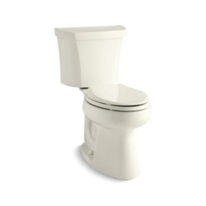Kohler® 3989-RA-96 2-Piece Toilet, Highline® Comfort Height®, Elongated Bowl, 16-1/2 in H Rim, 12 in Rough-In, 1.1/1.6 gpf, Biscuit