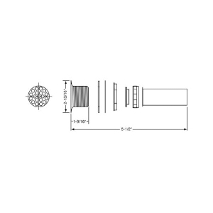 Elkay® LK9 Drain Fitting, Stainless Steel