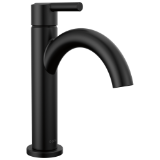 DELTA® 15749LF-BL Nicoli™ Single Handle Bathroom Faucet, 1.2 gpm Flow Rate, 4-1/4 in H Spout, 1 Handle, Metal Push Pop-Up Drain, 1 or 3 Faucet Holes, Matte Black