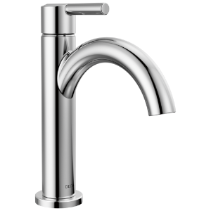 DELTA® 15749LF Nicoli™ Single Handle Bathroom Faucet, 1.2 gpm Flow Rate, 4-1/4 in H Spout, 1 Handle, Metal Push Pop-Up Drain, 1 or 3 Faucet Holes, Chrome