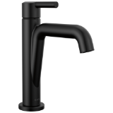 DELTA® 15849LF-BL Nicoli™ Single Handle Bathroom Faucet, 1.2 gpm Flow Rate, 4-7/8 in H Spout, 1 Handle, 1 or 3 Faucet Holes, Matte Black