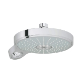 GROHE 27765000 Power&Soul Cosmopolitan 190 Shower Head, 2.5 gpm Min, 4 Sprays, Wall Mount, 7-1/2 in Dia Head, Polished Chrome