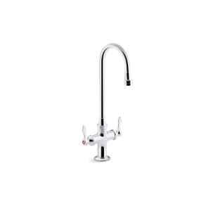 Kohler® 100T70-4ANA-CP Triton® Bowe® Monoblock Bathroom Sink Faucet, 0.5 gpm Flow Rate, 11-1/2 in H Spout, 2 Handles, 1 Faucet Hole, Polished Chrome, Function: Traditional