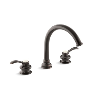 Kohler® T12885-4-2BZ Fairfax® Bath Faucet Trim, 16 gpm Flow Rate, 8 in Center, Oil Rubbed Bronze, 2 Handles, Traditional
