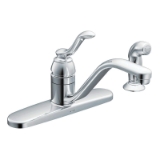 Moen® 7051 Kitchen Faucet, Banbury™, 1.5 gpm Flow Rate, Chrome, 1 Handle