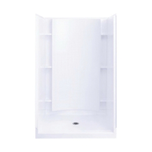 Sterling® 72240106-0 Shower, Accord®, 36-1/4 in L x 37-1/4 in W x 77 in H, Solid Vikrell®, White