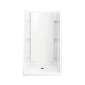 Sterling® 72250100-0 3-Piece Shower, Accord®, 42-1/4 in L x 37-1/4 in W x 77-7/8 in H, Solid Vikrell®, White