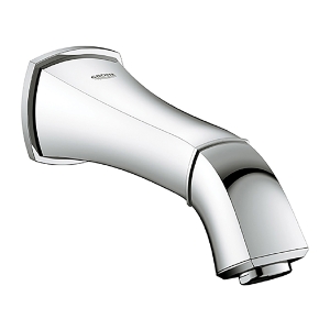 GROHE 13342000 Grandera® Wall Mounted Tub Spout with Flow Control, 6-15/16 in L, 1/2 in FNPT Connection, Brass, Polished Chrome