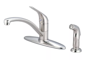 Pioneer 2LG161H-BN Kitchen Faucet, LEGACY, 1.5 gpm Flow Rate, Swivel Spout, PVD Brushed Nickel, 1 Handle