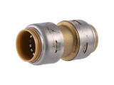 Sharkbite® UR016 Straight Pipe Coupling, 3/4 x 3/4 in Nominal, Push-to-Connect End Style, DZR Brass