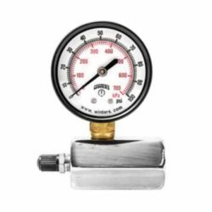 WINTERS PETW217 Water Test Gauge, 0 to 300 psi Pressure, +/-3-2-3% Accuracy, Steel