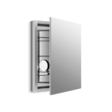 Kohler® 99007-SCF-NA Verdera® Mirrored Cabinet with Adjustable Flip-Out Flat Mirror, 24 in OAW x 30 in OAH, Anodized Aluminum