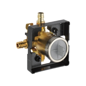 DELTA® R10000-PFS-MF MultiChoice® Universal Shower Rough-In Valve Body, 1/2 in Cold Expansion PEX Inlet x 1/2 in Pex Cold Expansion Outlet, Forged Brass Body