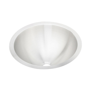 Elkay® RLR12 Bathroom Sink, Asana™, Round Shape, 14-3/8 in W x 14-3/8 in D x 6 in H, Top Mount, 304 Stainless Steel, Luster Highlighted Satin