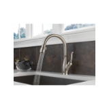 DELTA® 9178-SP-DST Leland® Pull-Down Kitchen Faucet, 1.8 gpm Flow Rate, Spotshield Stainless, 1 Handle, 1/3 Faucet Holes, Traditional