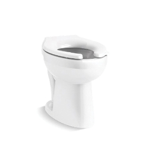 Kohler® 96058-0 Highcliff™ Ultra Flushometer Toilet Bowl, White, Elongated Shape, 11 in Rough-In, 16-5/8 in H Rim, 2-1/4 in Trapway