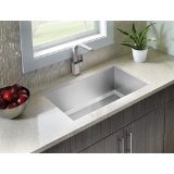 Moen® G16100 Professional Kitchen Sink, Brushed, Rectangle Shape, 30-1/4 in L x 18 in W x 10 in D Bowl, 20 in W x 10 in D x 32 in H, Undermount, 16 ga Stainless Steel