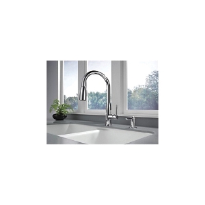 Peerless® P188103LF-SD Kitchen Faucet, 1.8 gpm Flow Rate, Polished Chrome, 1 Handle, 2/4 Faucet Holes, Function: Traditional, Commercial