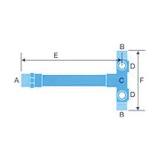 Campbell™ FTX4-3LF Long Fabricated Tank Cross, 1 x 3/4 in Nominal, Female x Male, Brass