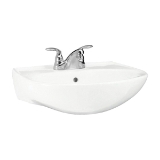 Sterling® 446124-0 Bathroom Sink Basin with Overflow, Sacramento®, Oval Shape, 21-1/4 in L x 18-1/4 in W, Wall Mount, Vitreous China, White