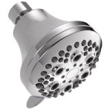 DELTA® 52634-15-BG Universal Premium Shower Head, 1.5 gpm Min, 5 Sprays, Wall Mount, 3-21/32 x 3-23/64 in Head, Chrome