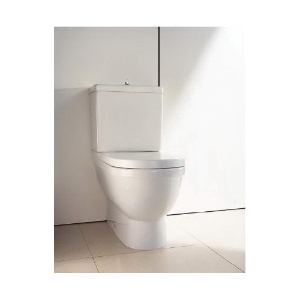 DURAVIT 0128092092 Starck 3 Dual Flush Close Coupled Toilet Bowl, White With HygieneGlaze, Elongated Shape, 15-1/2 in H Rim