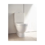 DURAVIT 0128092092 Starck 3 Dual Flush Close Coupled Toilet Bowl, White With HygieneGlaze, Elongated Shape, 15-1/2 in H Rim