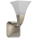 Brizo® 697030-PN Virage® Transitional Single Sconce Light, 120 VAC, Polished Nickel Housing, 1 Lamp