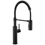 DELTA® 18803-BL-DST Pull-Down Kitchen Faucet, 1.8 gpm Flow Rate, Matte Black, 1 Handle, Spray/Aerated Stream Function