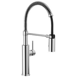 DELTA® 18803-DST Pull-Down Kitchen Faucet, 1.8 gpm Flow Rate, Chrome, 1 Handle, Spray/Aerated Stream Function