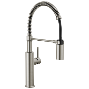 DELTA® 18803-SP-DST Pull-Down Kitchen Faucet, 1.8 gpm Flow Rate, Spotshield Stainless, 1 Handle, Spray/Aerated Stream Function