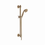 DELTA® 51308-CZ Hand Shower, 3 in Dia 3 Shower Head, 2 gpm Flow Rate, 60 to 82 in L Hose, 1/2 in Connection, Champagne Bronze