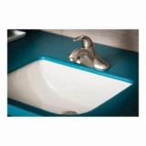 Gerber® G0012765 Logan Square™ Petite Bathroom Sink With Consealed Front Overflow, Rectangle Shape, 18-3/4 in W x 14-1/2 in D x 6-3/4 in H, Under Mount, Vitreous China, White