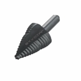 Lenox® Step Drill, 7/8 in Min Hole Diameter, 1-3/8 in Max Hole Diameter, 5 Steps, HSS, 5 Hole Sizes, 3/8 in Shank