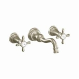 Moen® TS42112BN Weymouth™ Bathroom Faucet, 1.2 to 1.5 gpm Flow Rate, 5-1/4 in H Spout, 8 in Center, Brushed Nickel, 2 Handles, Pop-Up Drain, Traditional