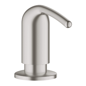 GROHE 40553DC0 Ladylux Zedra Soap Dispenser, SuperSteel, 15 oz Capacity, Deck Mount, Brass