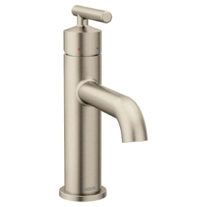 Moen® 6145BN Bathroom Faucet, Gibson™, 1.2 gpm Flow Rate, 3-1/2 in H Spout, 1 Handle, Pop-Up Drain, 1 Faucet Hole, Brushed Nickel