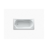 Kohler® 1184-96 Devonshire® Bathtub with Reversible Drain, Devonshire®, Soaking, Rectangle Shape, 60 in L x 32 in W, End Drain, Biscuit