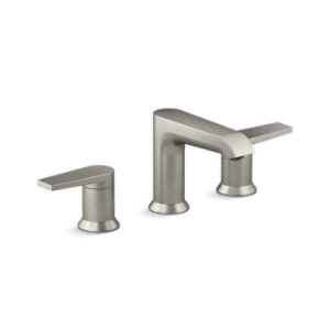 Kohler® 97093-4-BN Hint™ Widespread Bathroom Sink Faucet, 1.2 gpm Flow Rate, 3-1/2 in H Spout, 8 in Center, Vibrant® Brushed Nickel, 2 Handles, Pop-Up Drain